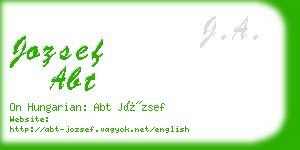 jozsef abt business card